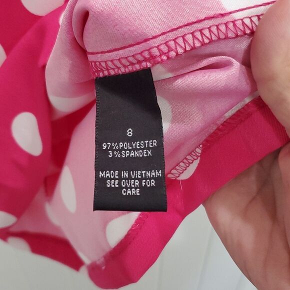 ALYX Pink and White Polkadot Sheath Dress,  SIZE 8 - Picture 4 of 6